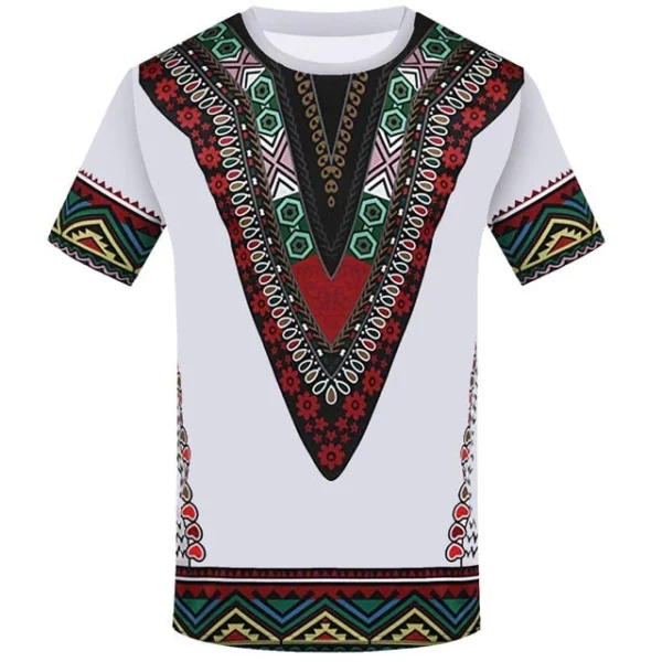 Camiseta masculina estilo africano