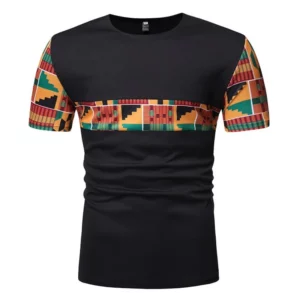 Camiseta com estampa negra africana