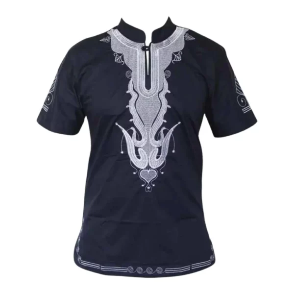 camisa azul africana