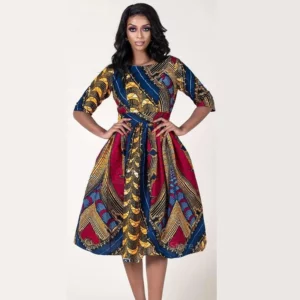 Vestido Longo Batik Africano