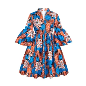 Vestido com babados em tanga